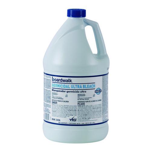 Boardwalk® Germicidal Ultra Bleach, 6% Sodium Hypochlorite, 1 gal Bottle, 6/Carton