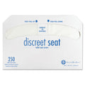 HOSPECO® Discreet Seat Half-Fold White Toilet Seat Covers, 250/Pack, 20 Packs/Carton
